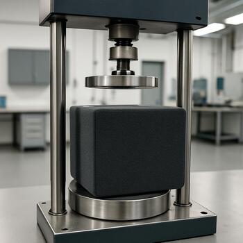 Foam test panel with cut-out zones under a sitting area