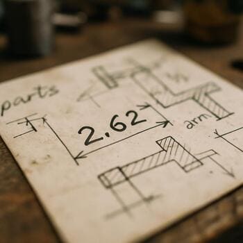 Close-up of a bench note saying which bracket cracked on pull test
