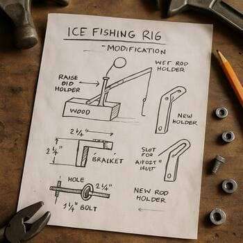 Bench note sheet with short lines under each rig name