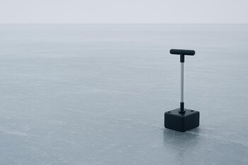 Printed ice trip strip with three colored lines for safety, warmth and order