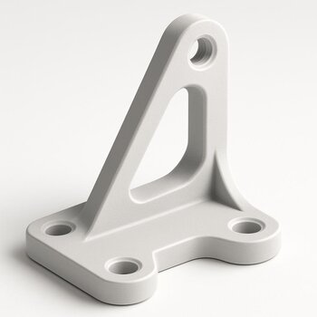 Compact corner bracket model standing on the printer bed