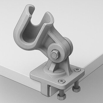 Rod holder insert designed to drop into a sled rail slot